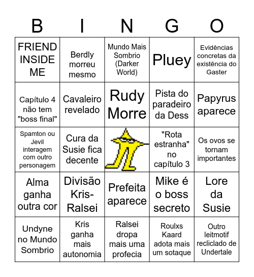 DELTARUNE CHAPTERS 3&4 Bingo Card