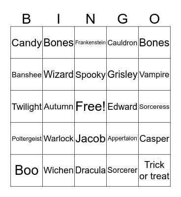 Halloween-James  Bingo Card