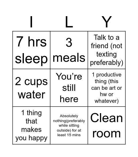 Winning Bingo Card