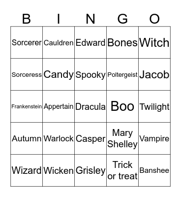 Halloween - Sydney  Bingo Card