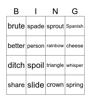 Bingo Card