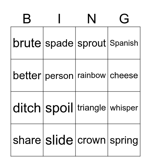 Bingo Card