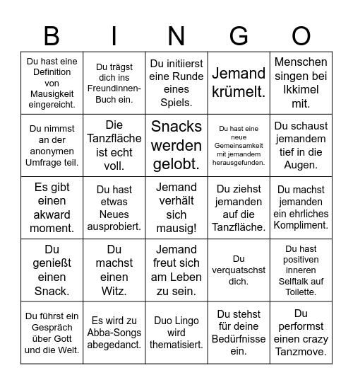 🐭Mausigkeitsbingo🐭 Bingo Card