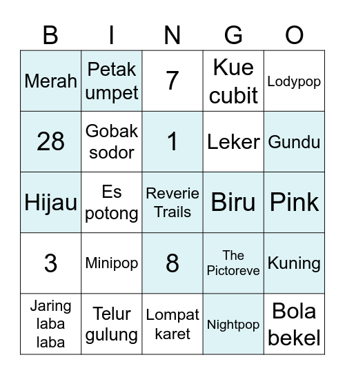 Punya Joseph Bingo Card