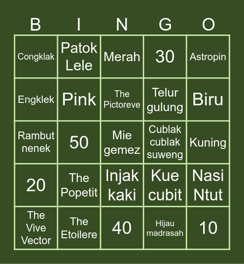 Suvra Bingo Card