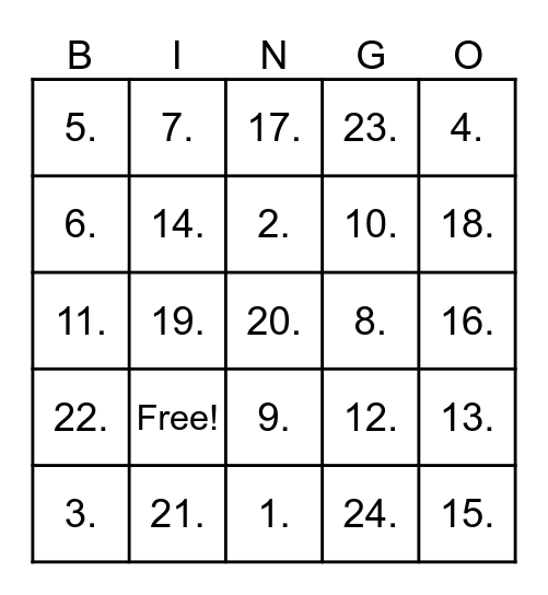 Air NZ & ANZCRO BINGO Card
