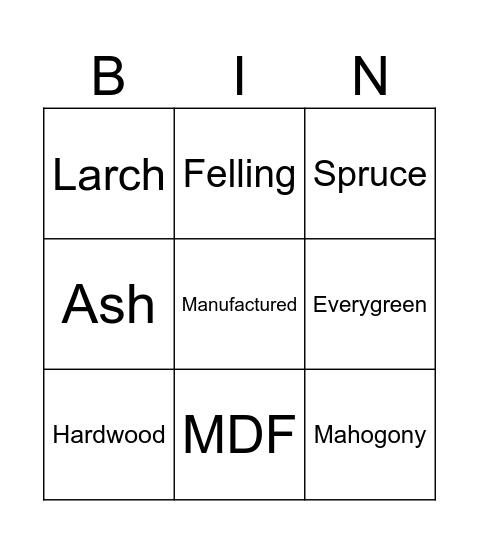 Timbers Bingo Card