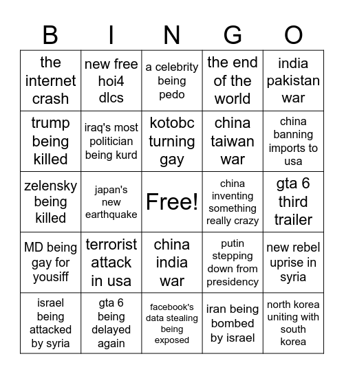 june 2025 bingo card Bingo Card