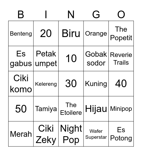HAKSA Bingo Card