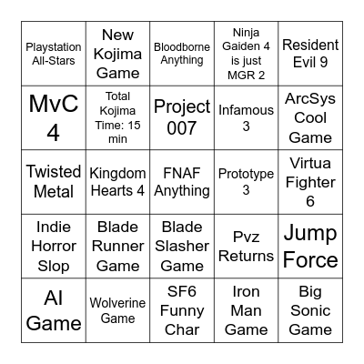 StateFestShowcase Bingo Card