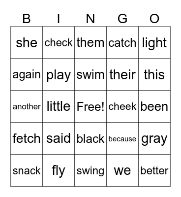 summer camp bingo Card