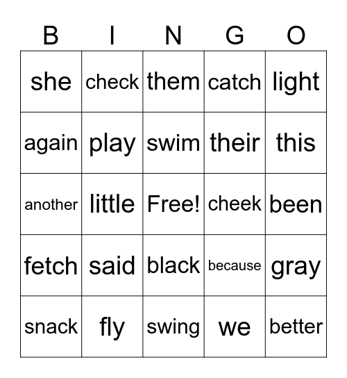 summer camp bingo Card