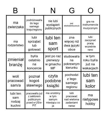 e-US & e-PIT Bingo Card