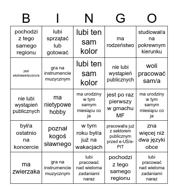 e-US & e-PIT Bingo Card