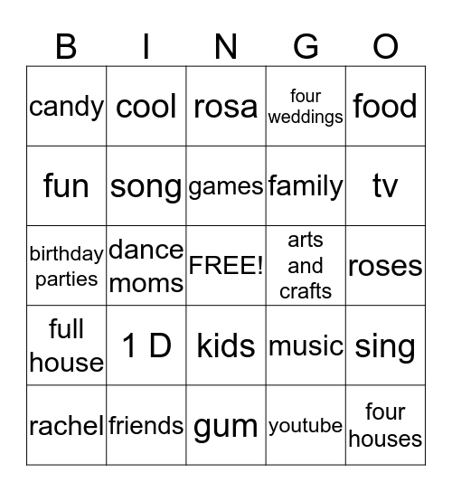 random Bingo Card