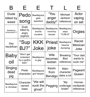 Beetlejuice The Musical The Musical The Musical Bingo Card