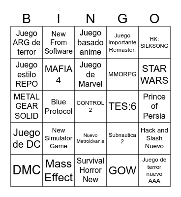 Bingo Butterfly Bingo Card