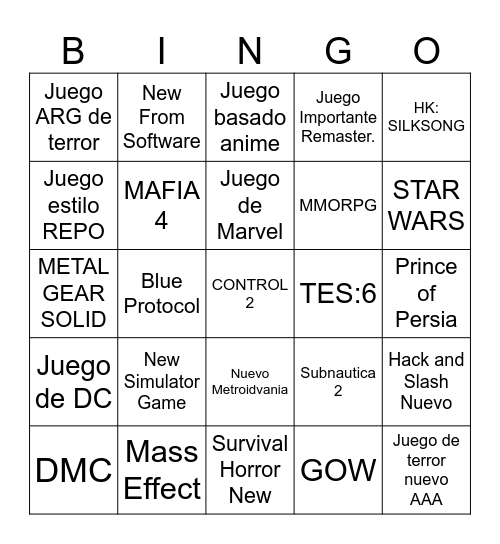 Bingo Butterfly Bingo Card