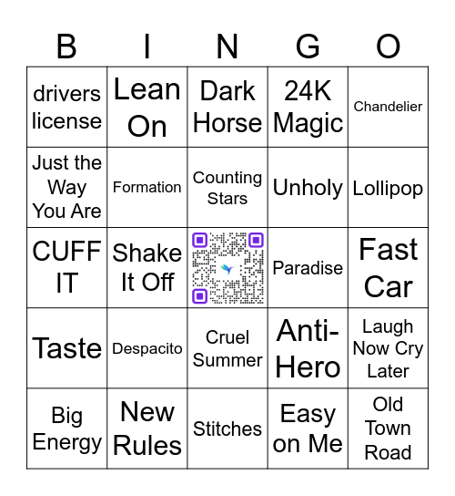 Careworthy's Jukebox Bingo - (2010s to Present) Bingo Card