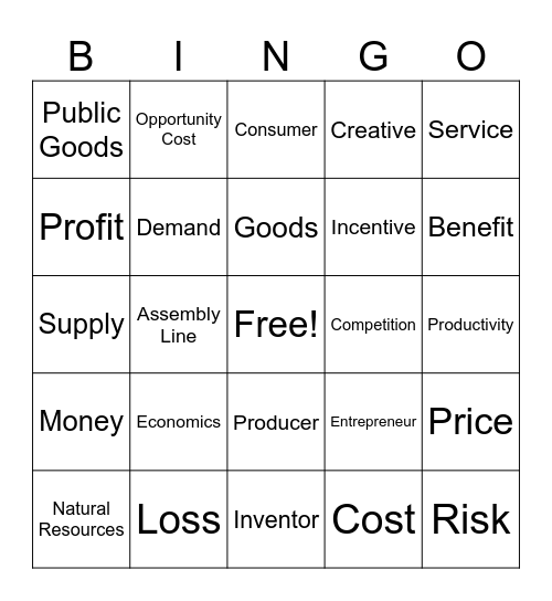 Entrepeneur Bingo Card
