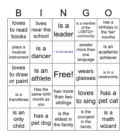 Find someone who ... Bingo Card