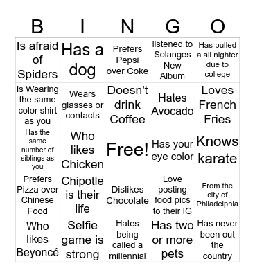 AmeriCorps: Find Some Who.... Bingo Card