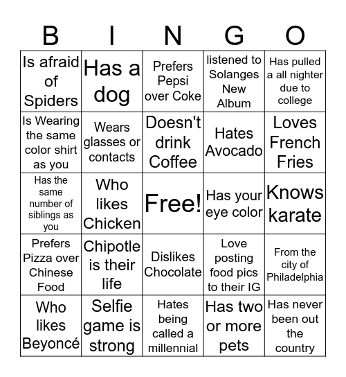 AmeriCorps: Find Some Who.... Bingo Card