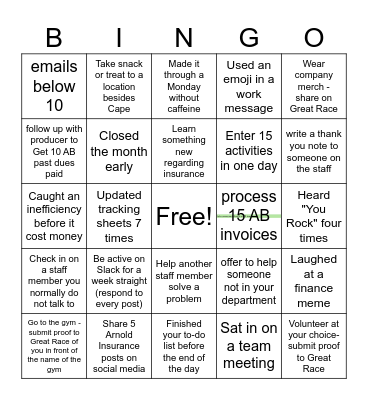 Bingo Card