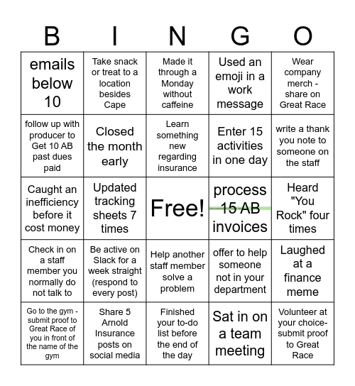 Bingo Card