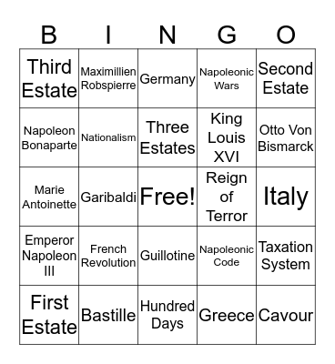 Unit 3 Bingo  Bingo Card