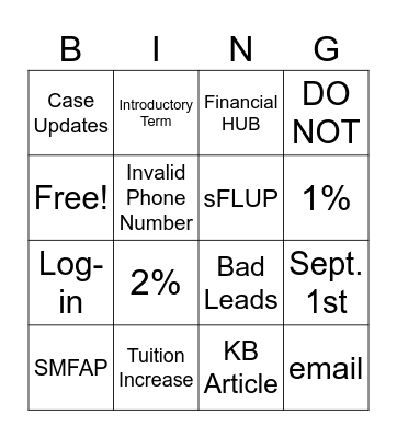 5/30 change slides Bingo Card
