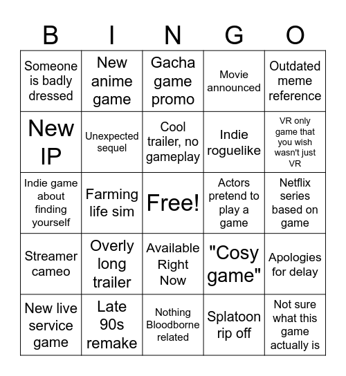 There Are Many Gaming Events Bingo Card
