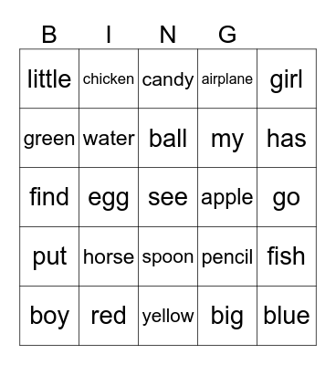 Edmark  1-40 Bingo Card