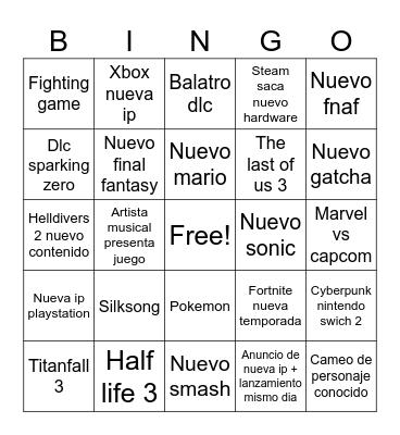 Cylan summer fest bingo Card