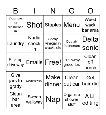 Weesnighttthurs Bingo Card