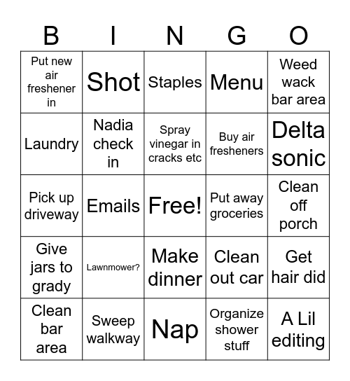 Weesnighttthurs Bingo Card