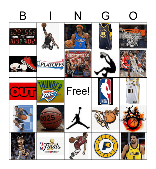 Basketball Finals Bingo Card