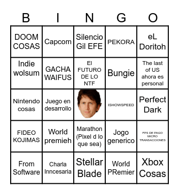 E3/SUMMER GAME FEST Bingo Card