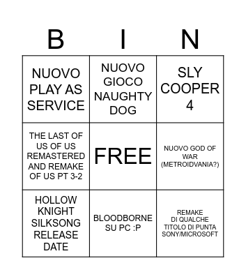 SUMMER GAME FEST BINGO Card