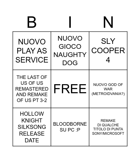 SUMMER GAME FEST BINGO Card