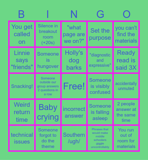 BLS Advanced Bingo Card