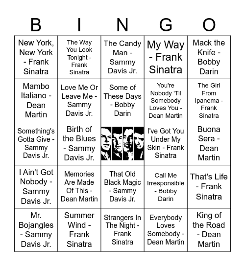 THE RAT PACK Bingo Card