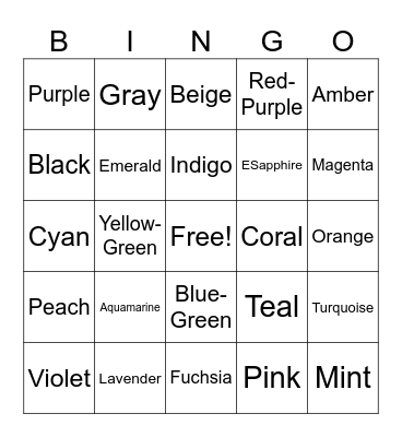Pride Bingo Card