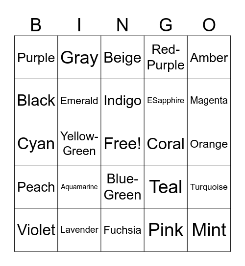 Pride Bingo Card