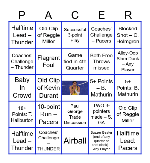 #GoCersBingo 2025 Bingo Card