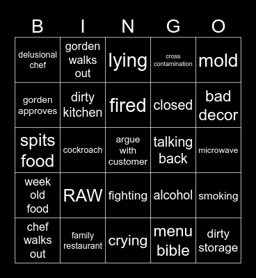gordon bingo Card