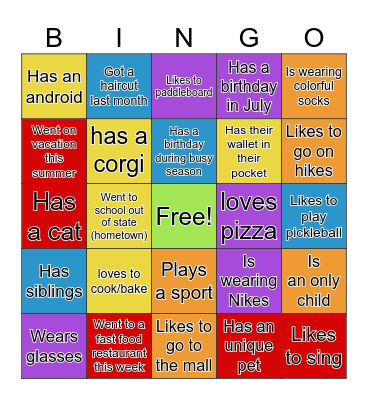 Baker Breaker! Bingo Card