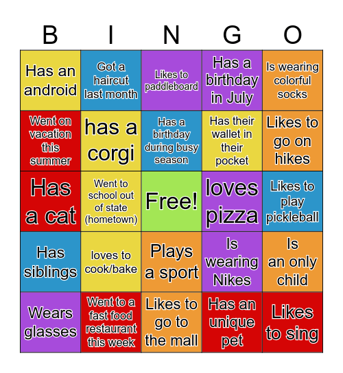 Baker Breaker! Bingo Card