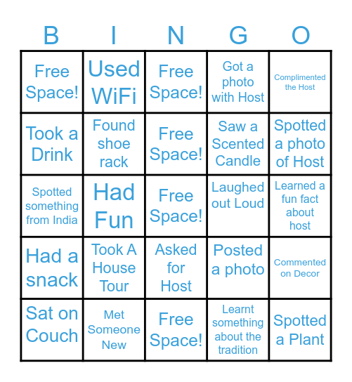 Housewarming Bingo Card