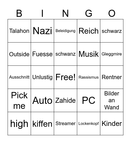 Ome TV Bingo Card